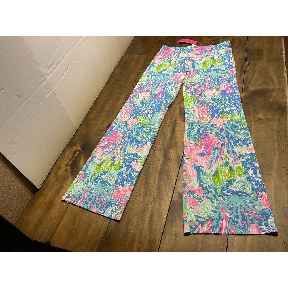 Lilly Pulitzer Georgia May Palazzo Pants Multi Fished My Wish Size Small NWT